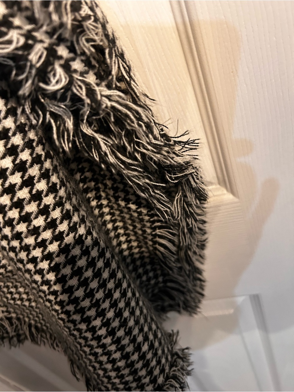 Classic Black & White Houndstooth Wrap Skirt - Picture 3 of 3